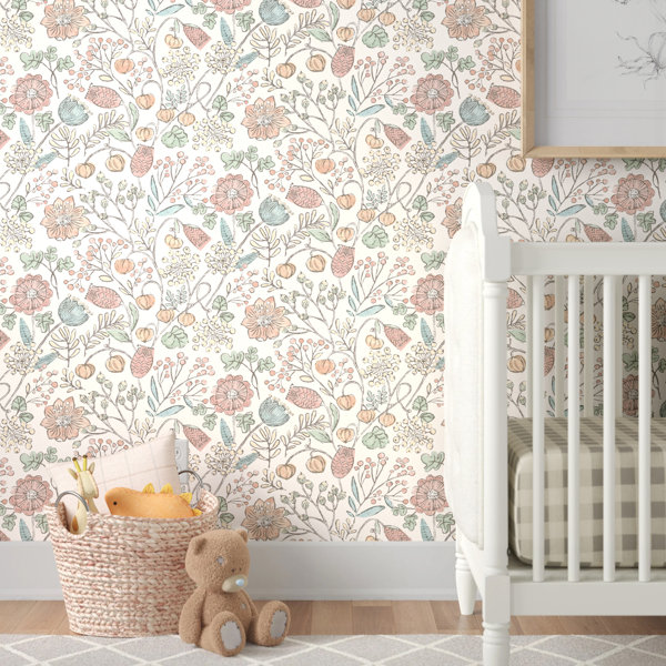 Floral wallpaper online nursery